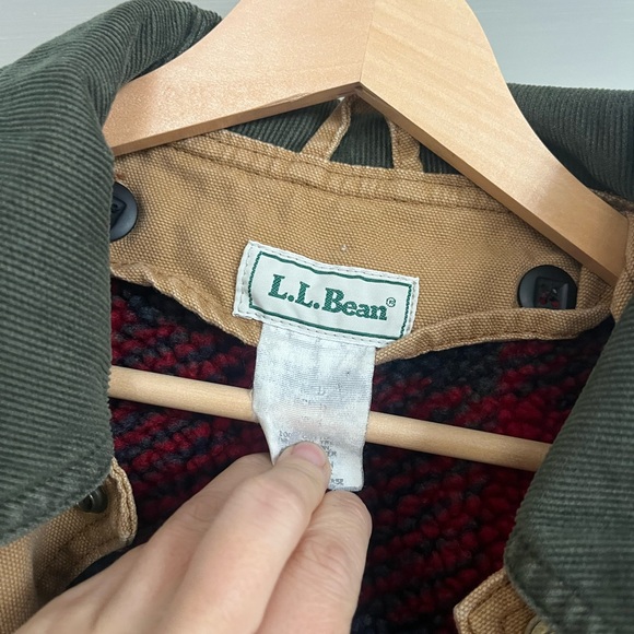 L.L. Bean Brown Canvas Field Jacket with Dark Collar - Picture 4 of 7